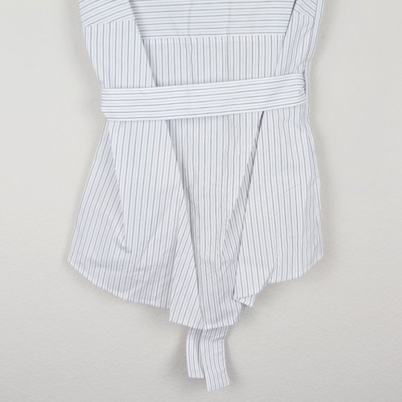 NWT Burberry Striped Cotton Waist Tie Top - Picture 12 of 12